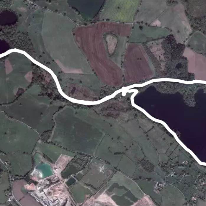 Colemere circular walking route map in Lyneal