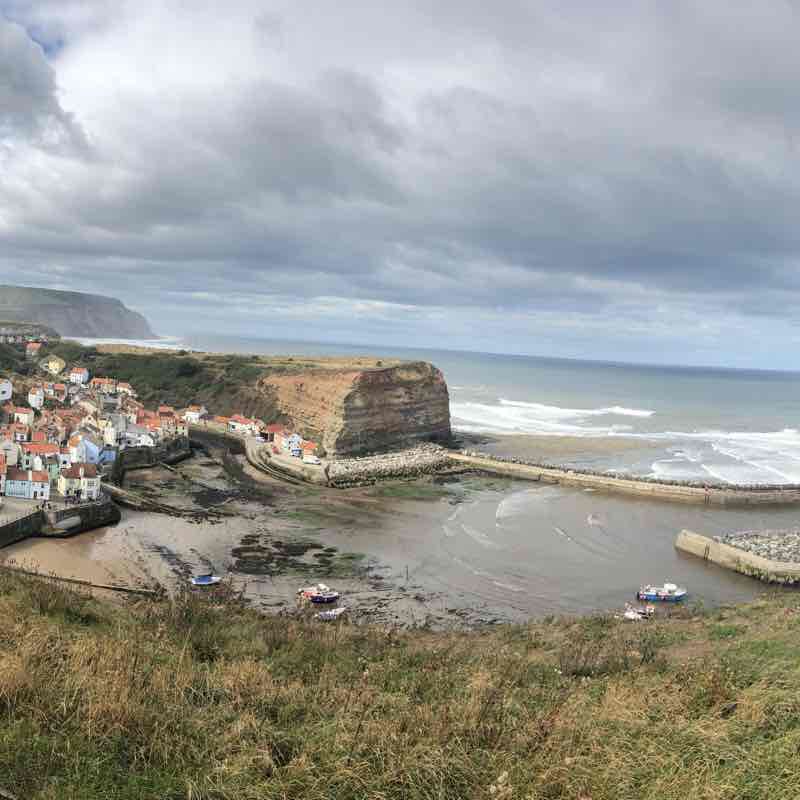 Staithes Visitors carpark circular walk walking route map in Staithes