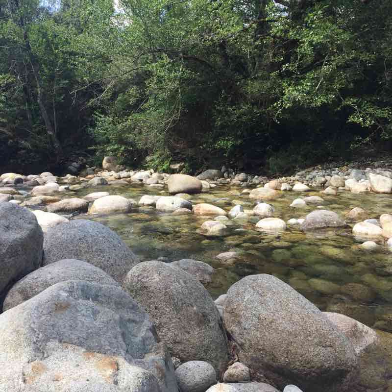 Gravona-Bocognano walking route map in Bocognano