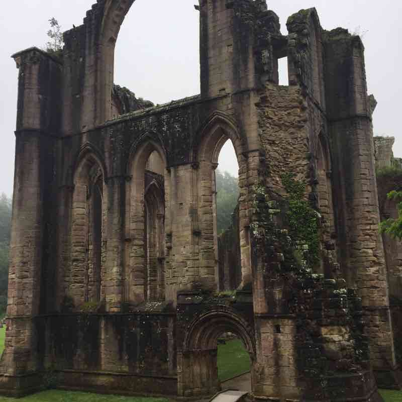 Fountains abbey walking route map in Studley Roger