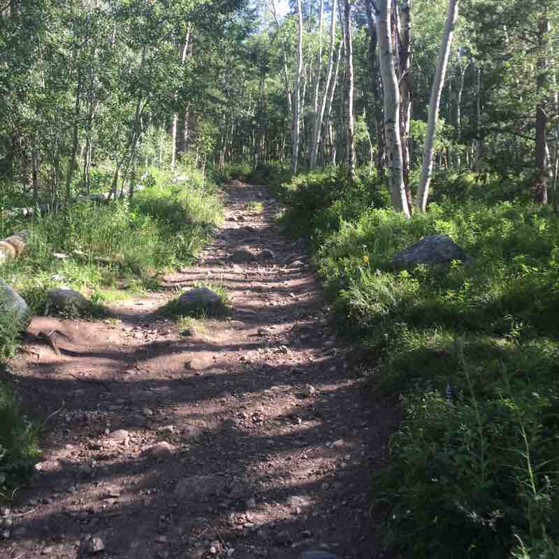 Rainbow Lake CO walking route map in Breckenridge