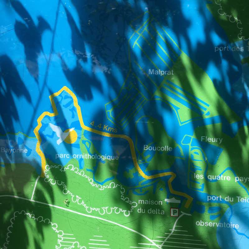 Coastal Path of Gujan walking route map in Le Teich