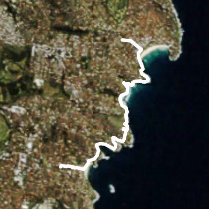 Bondi to Coogee walking route map in Bondi Beach