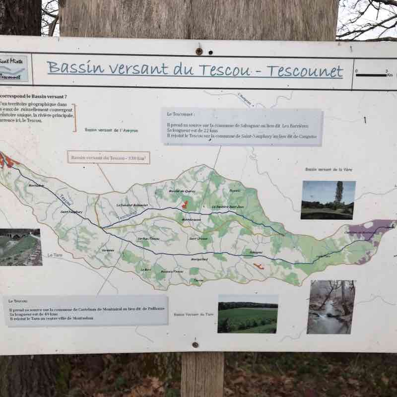 Salvagnac walking route map in Salvagnac