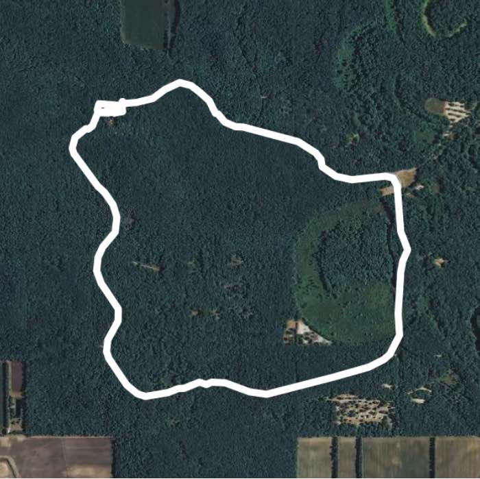 Tippecanoe River State Park.  walking route map in Winamac