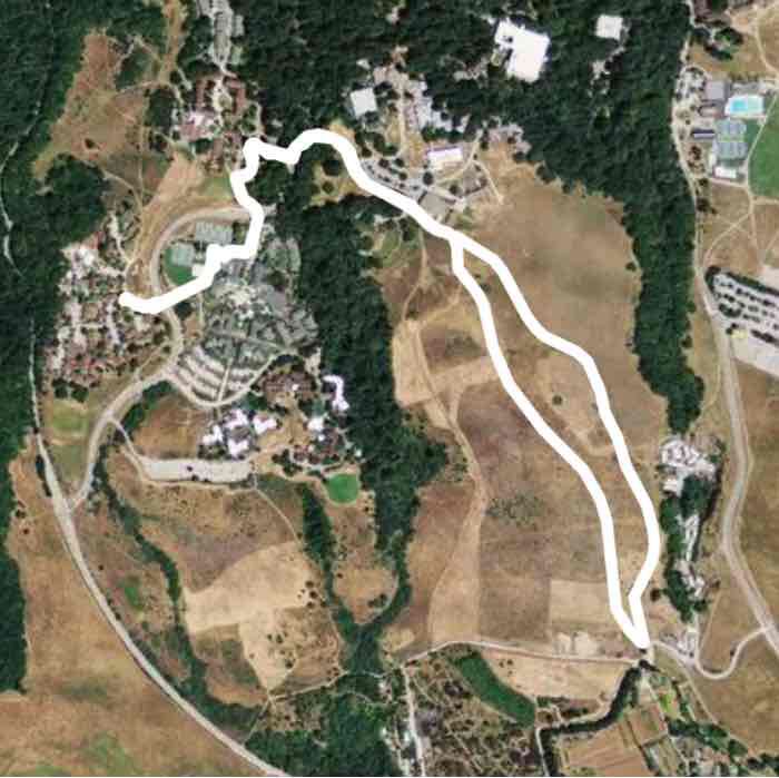 UCSC Bike path walking route map in Santa Cruz