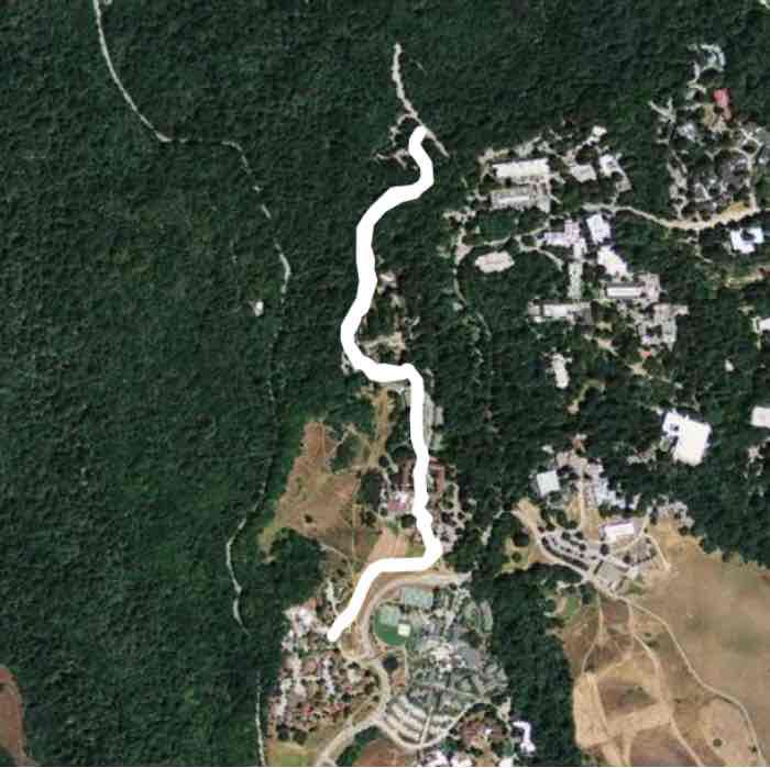 Ucsc walk walking route map in Santa Cruz