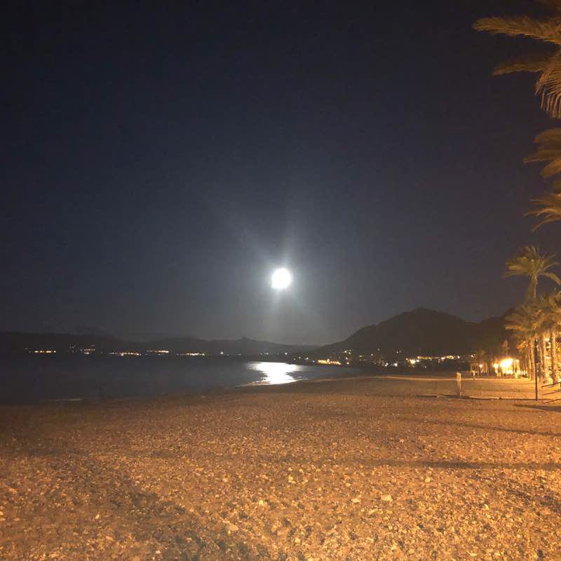 Puerto de Mazarrón beach of percheles walking route map in Mazarrón