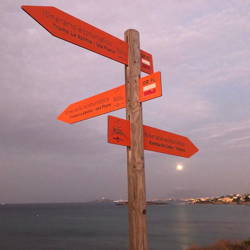 Alamillo-Rambla del Cañar walking route map in Mazarrón