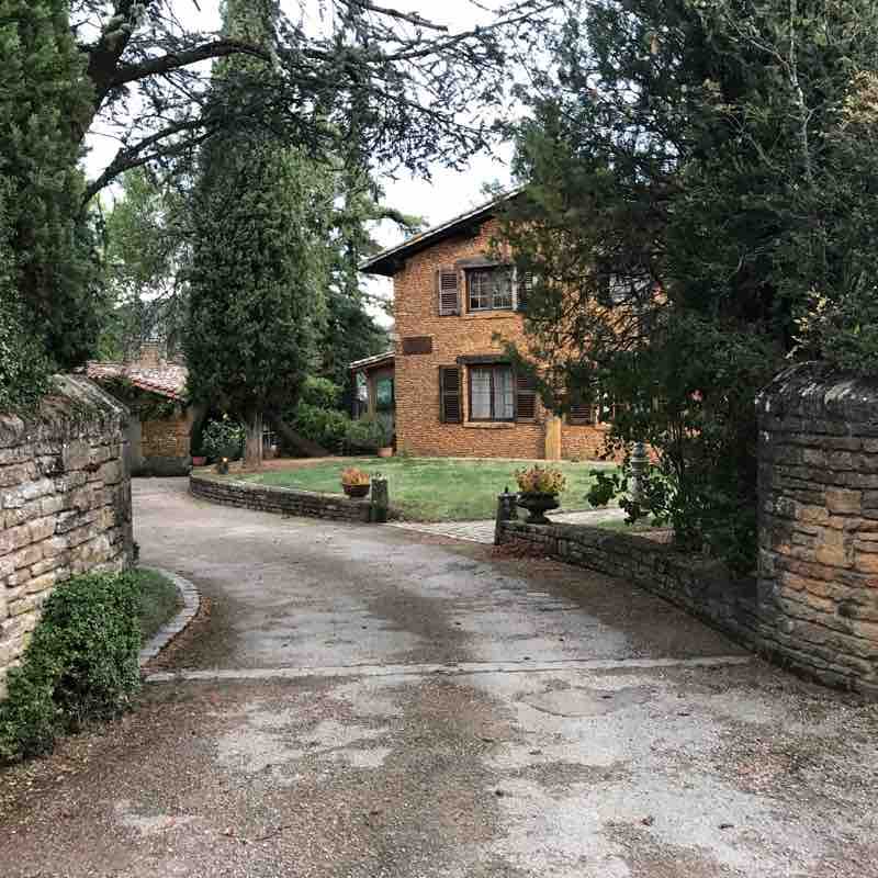 Lacenas walking route map in Gleizé