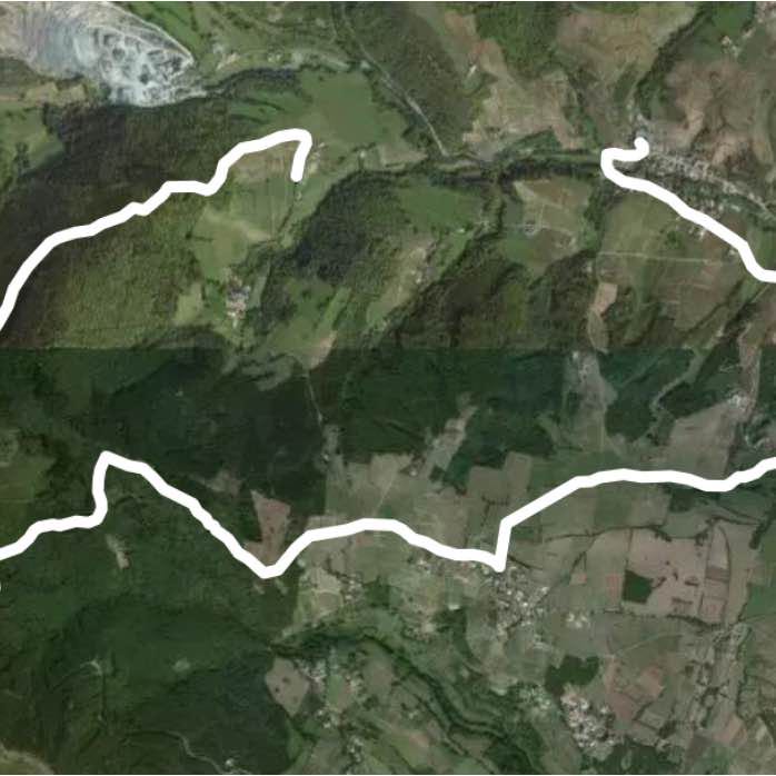 Rivols walking route map in Rivolet