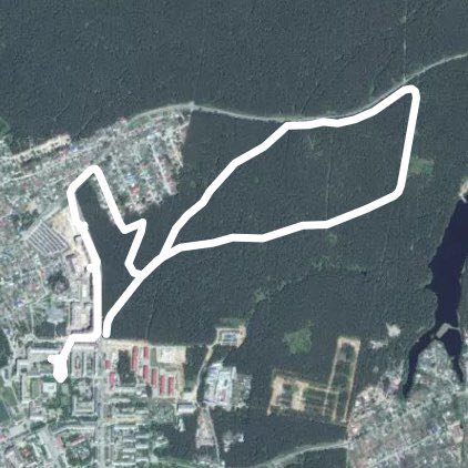 Health trail walking route map in Beryozovsky