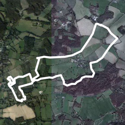 Northern Castle Loop walking route map in Sissinghurst