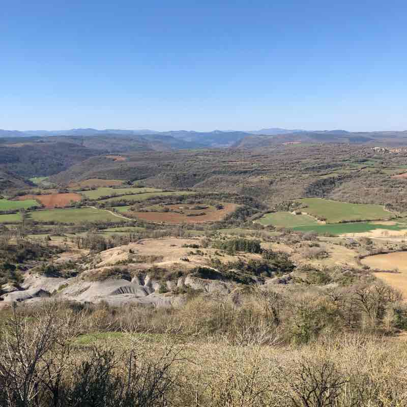 Walk around the Bastide-des-fonts walking route map in Cornus