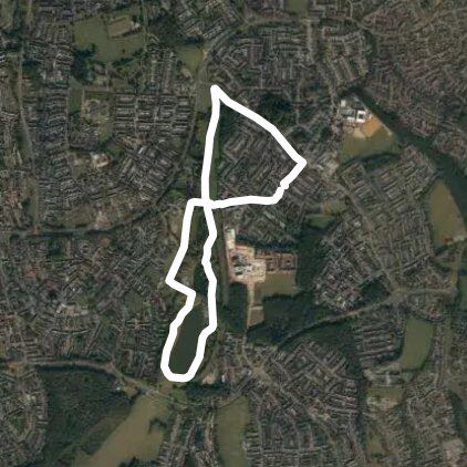 The lakes walking route map in Aston End