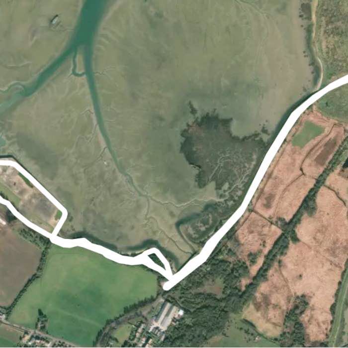 Riverside  walking route map in Upchurch