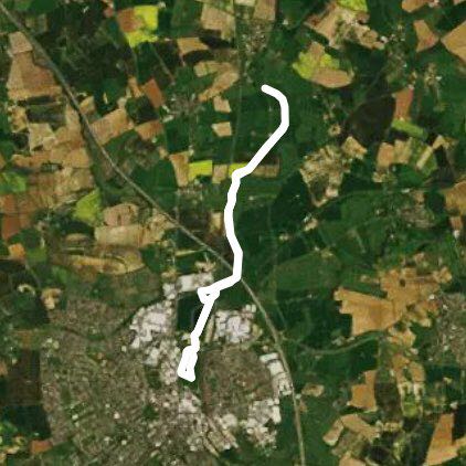 Banbury canal walking route map in Williamscot