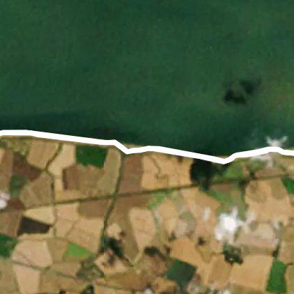 Minnis Bay to Reculver walking route map in Birchington-on-Sea