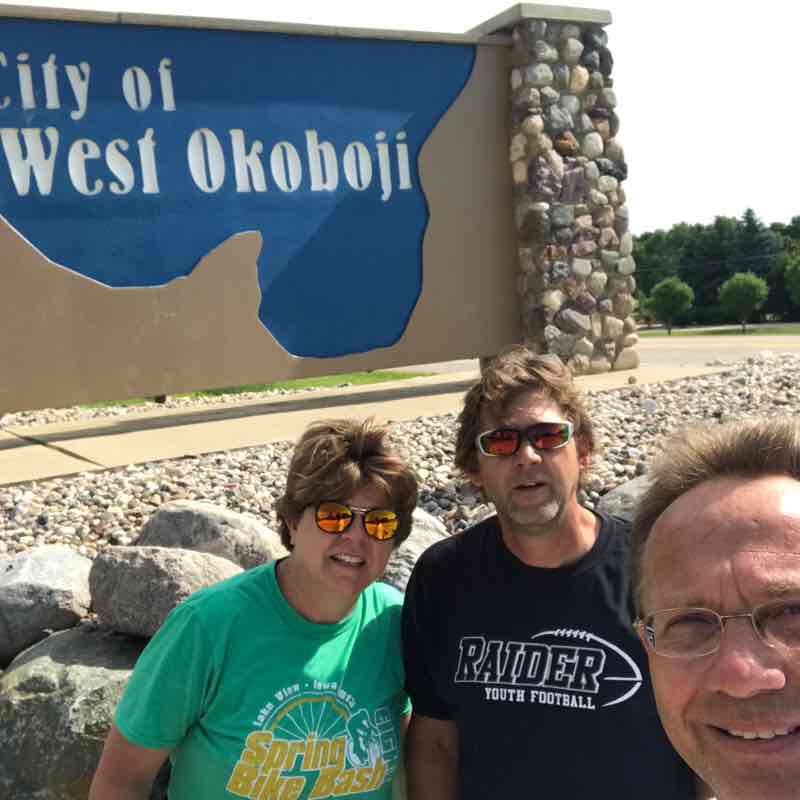 Around west lake Okoboji walking route map in Spirit Lake