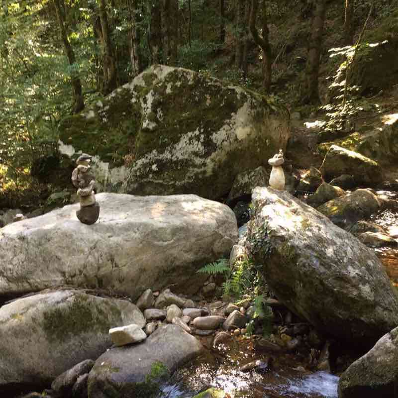 Cayla gorges. The big jump walking route map in Sousceyrac-en-Quercy