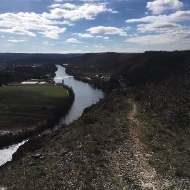 Laroque des Arcs walking route map in Lamagdelaine
