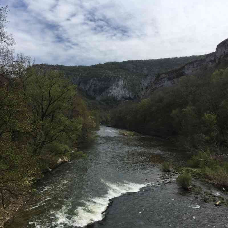 Gorges of Aveyron in St Antonin Noble Val walking route map in Saint-Antonin-Noble-Val