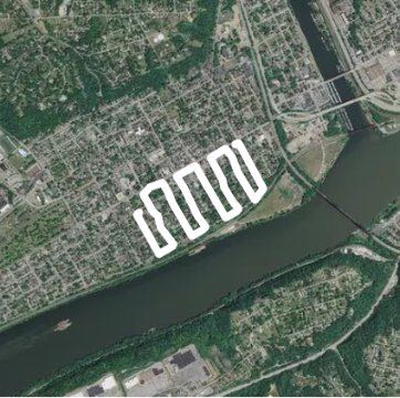 Historic Beaver Pennsylvania  walking route map in Monaca