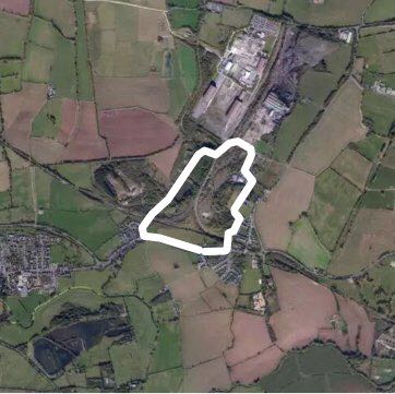 Mine road walking route map in Melton Mowbray