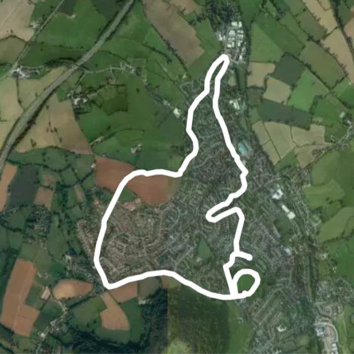 Oranges walking route map in Cam