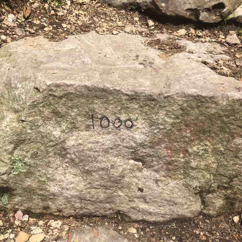 Thousand steps walking route map in Mount Union