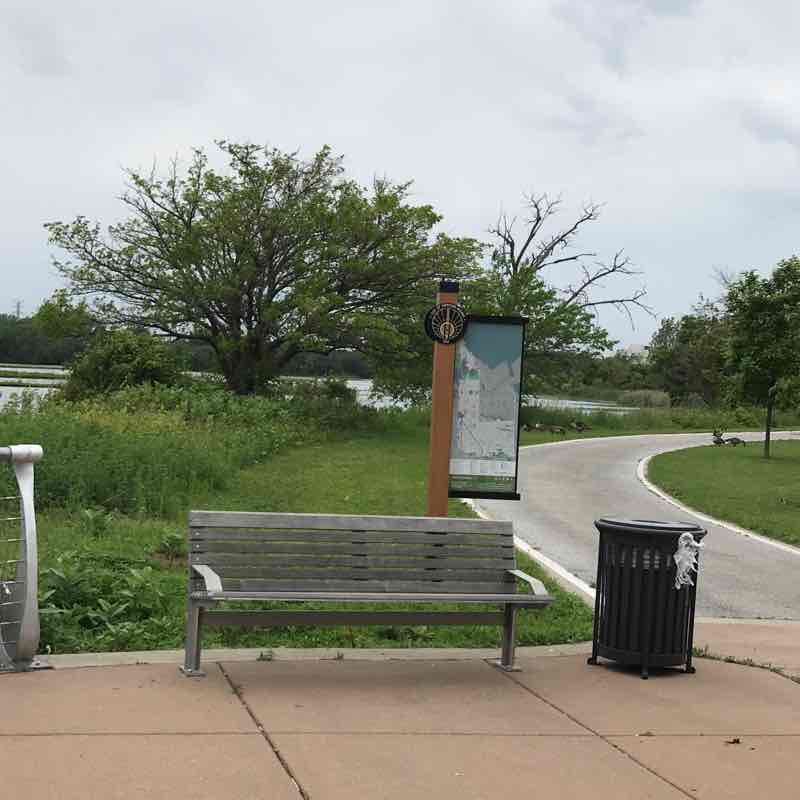 Wolf Lake Bike path walking route map in Whiting