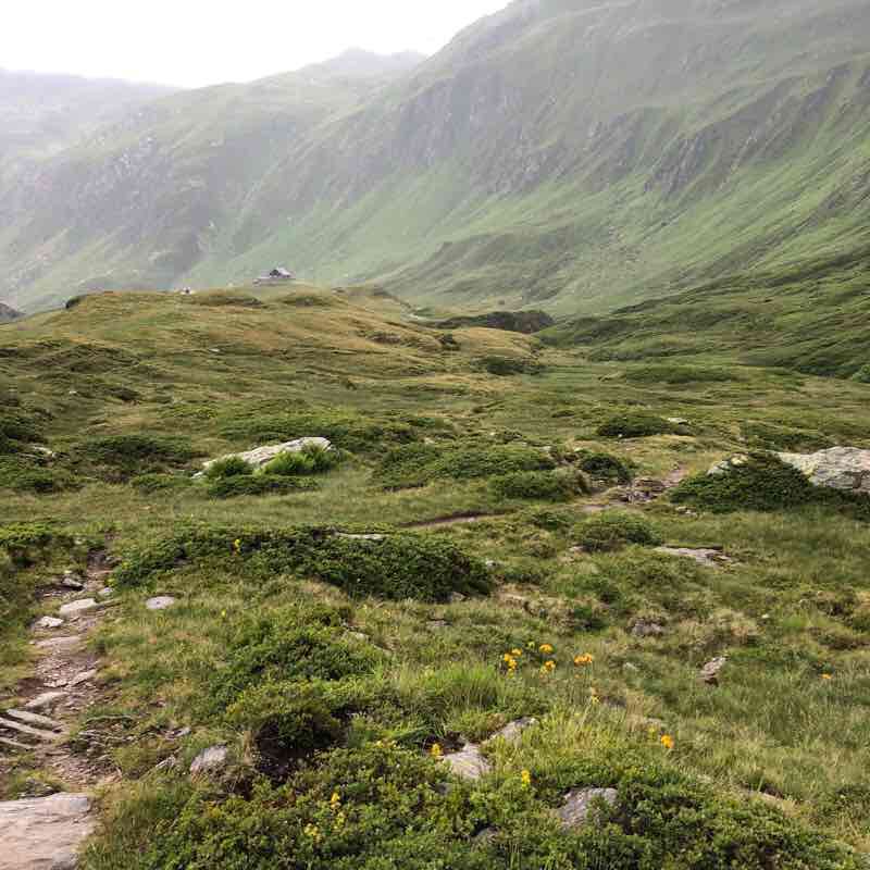 Gotthard Hospice walking route map in Andermatt