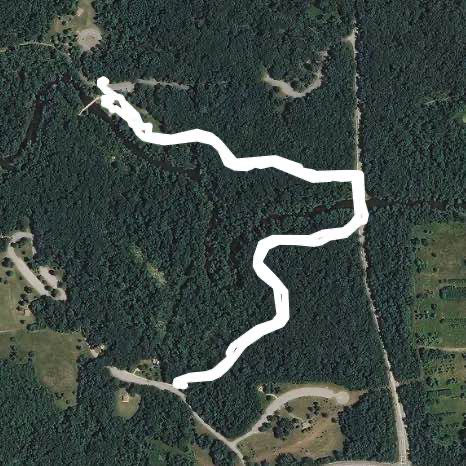 Venus Woods walking route map in La Grange Park