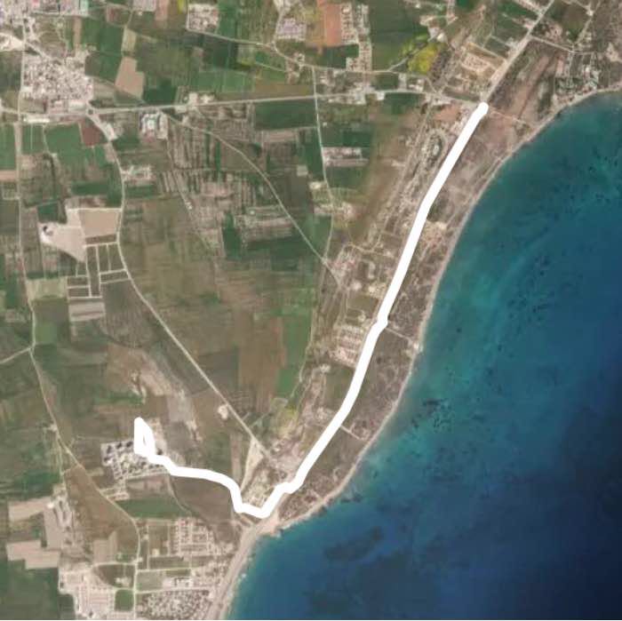 Ceasar resort walking route map in Yeni İskele