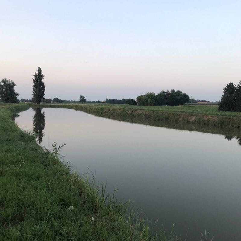 Carpi and surroundings walking route map in Soliera