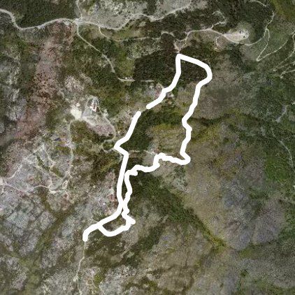 Around Golden Cliffs walking route map in Manteigas