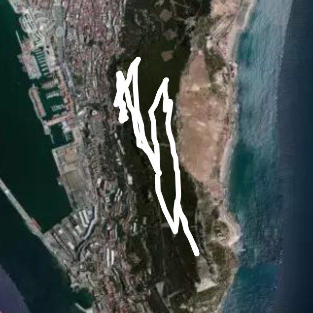 Upper rock walking route map in Gibraltar