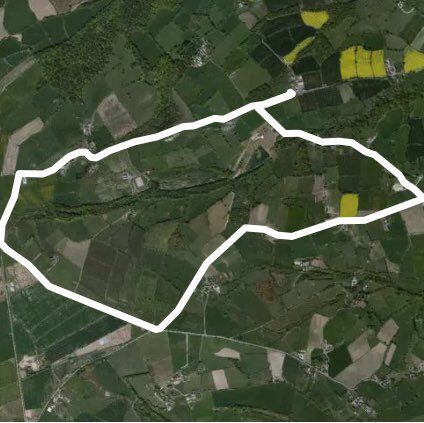 The Hare walking route map in Barlow