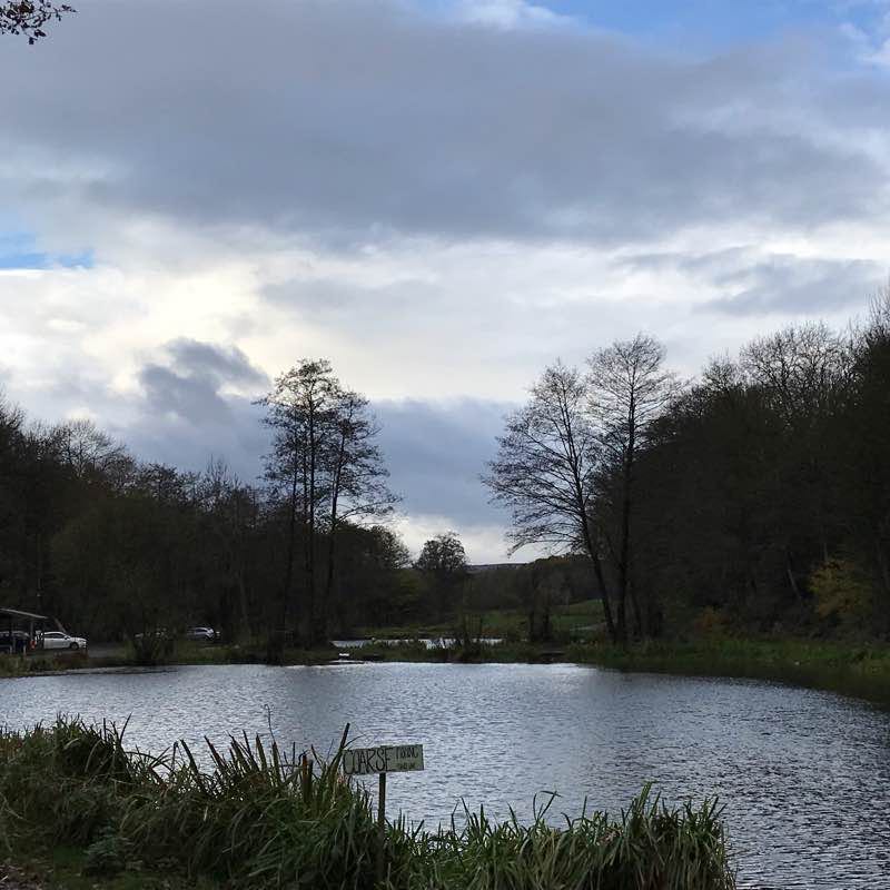 The secret lakes. walking route map in Monkwood