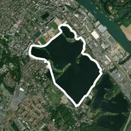 Lake Viry-Grigny walking route map in Grigny