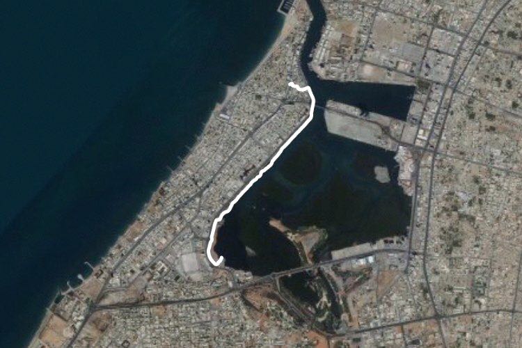 3.74 Km Route in Ras al-Khaimah, Ras al-Khaimah, United Arab Emirates