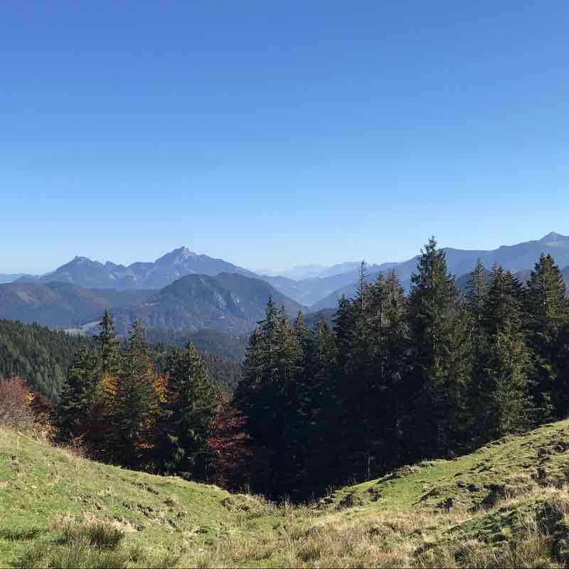 Gindelalm on the Tegernsee walking route map in Tegernsee