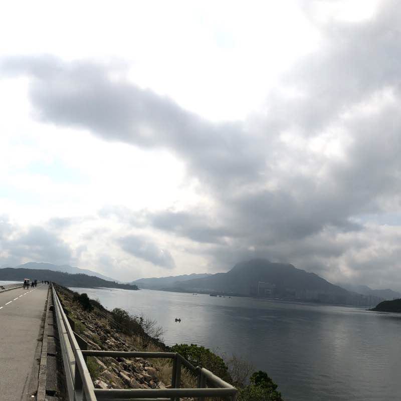 Main dam of Plover Cove Reservoir, Shuen Wan
