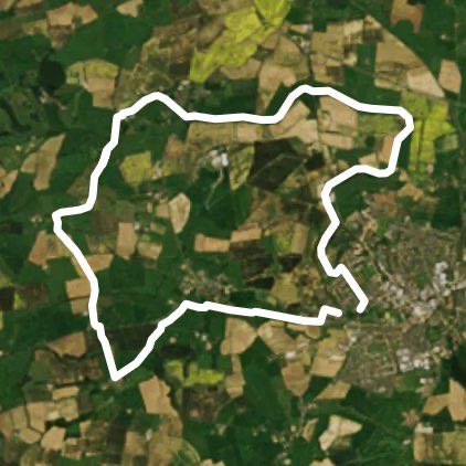 Market Harborough Foxton Locks Loop walking route map in Market Harborough