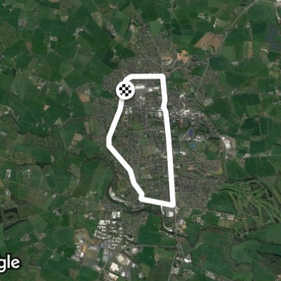 The town Circuit in the rain