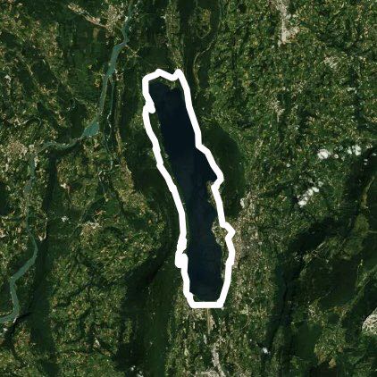 Bourget lake tour walking route map in Aix-les-Bains