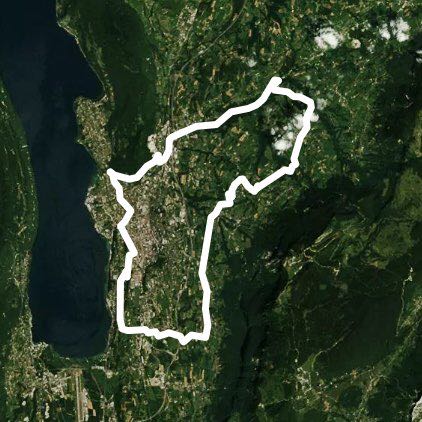 Tresserve -Drumettaz -Trevignîn-Forêt de Corsuet walking route map in Aix-les-Bains