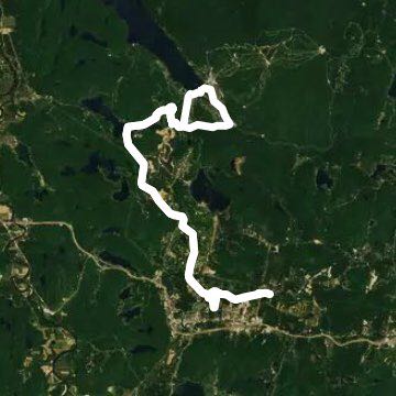 The little train from the north - Kavanah to Village Mt-Tremblant and the Village-go-back walking route map in Mont-Blanc