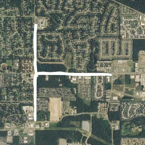 Pear orchard  walking route map in Ridgeland