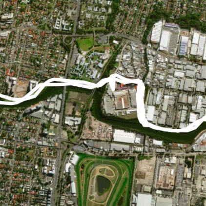 Rydalmere Ferry Wharf to Parramatta Ferry Wharf walking route map in Rydalmere